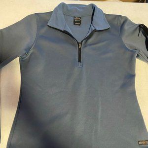 Kerrits Equestrian Horse Riding Pull Over Half Zip Jacket Size Medium Blue